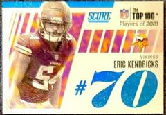 Eric Kendricks #T70 Football Cards 2022 Panini Score Top 100 Prices