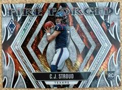 C. J. Stroud [White Shimmer] #FF-6 Football Cards 2023 Panini Phoenix Fire Forged Prices
