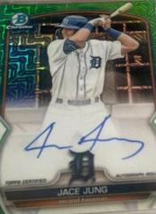 Jace Jung [Green] #BMA-JJ Baseball Cards 2023 Bowman Chrome Prospect Mega Box Autographs Prices