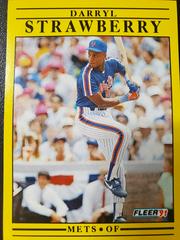 Darryl Strawberry #161 Baseball Cards 1991 Fleer Prices