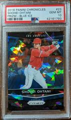 Shohei Ohtani [Blue Ice] #23 Baseball Cards 2018 Panini Chronicles Prizm Prices