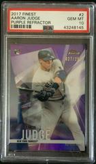 Aaron Judge [Purple Refractor] #2 Baseball Cards 2017 Topps Finest Prices