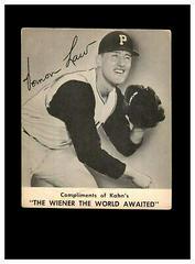 Vernon Law Baseball Cards 1959 Kahn's Wieners Prices