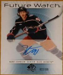 Kent Johnson #RFWA-KJ Hockey Cards 2022 SP Authentic 2012-13 Retro Future Watch Autographs Prices