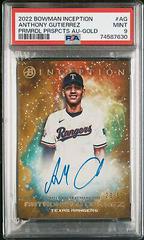 Anthony Gutierrez [Gold] #PPA-AG Baseball Cards 2022 Bowman Inception Primordial Prospects Autograph Prices