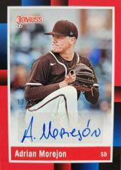 Adrian Morejon [Red] Baseball Cards 2022 Panini Donruss Retro 1988 Signatures Prices