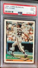 Will Clark Baseball Cards 1994 Topps Bilingual Prices