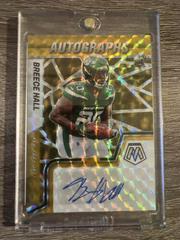 Breece Hall [Gold] Football Cards 2022 Panini Mosaic Rookie Autographs Prices