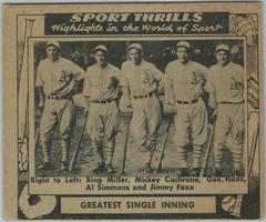 Greatest Single Inning #1 Baseball Cards 1948 Swell Sports Thrills Prices