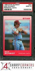 Mike Schmidt [Personal Data] #40 Baseball Cards 1988 Star Platinum Edition Prices