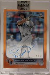 Wander Franco [Orange] #CAA-WF Baseball Cards 2022 Topps Clearly Authentic Autographs Prices