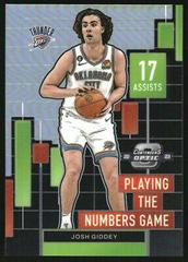 Josh Giddey Basketball Cards 2022 Panini Contenders Optic Playing the Numbers Game Prices