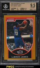 LeBron James [Gold Refractor] Basketball Cards 2007 Bowman Chrome Prices