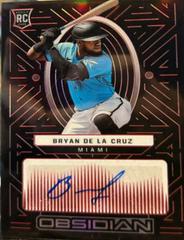 Bryan De La Cruz [Red] Baseball Cards 2022 Panini Chronicles Obsidian Autographs Prices