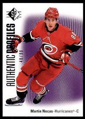 Martin Necas [Purple] Hockey Cards 2021 SP Authentic Profiles Prices