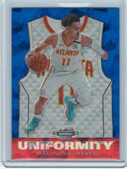 Trae Young [Blue Cracked Ice] #12 Basketball Cards 2019 Panini Contenders Optic Uniformity Prices