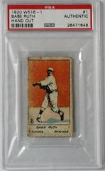 Babe Ruth [Hand Cut] Baseball Cards 1920 W516 1 Prices