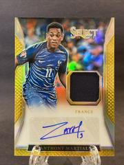 Anthony Martial [Gold] Soccer Cards 2016 Panini Select Signatures Prices
