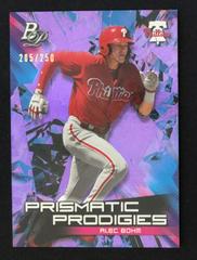 Alec Bohm [Purple] #13 Baseball Cards 2019 Bowman Platinum Prismatic Prodigies Prices