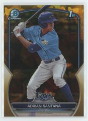Adrian Santana [Gold] #BDC-130 Baseball Cards 2023 Bowman Draft Chrome Prices