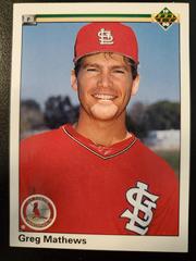Greg Mathews #678 Baseball Cards 1990 Upper Deck Prices