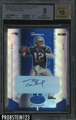 Tom Brady [Mirror Blue Autograph] #71 Football Cards 2004 Leaf Certified Materials Prices
