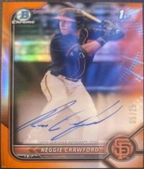 Reggie Crawford [Orange] #CDA-RC Baseball Cards 2022 Bowman Draft Chrome Autographs Prices