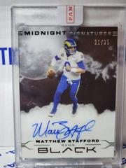 Matthew Stafford [Gold] #MS-MST Football Cards 2022 Panini Black Midnight Signatures Prices