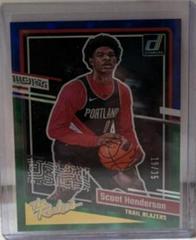 Scoot Henderson [Blue Green] #2 Basketball Cards 2023 Panini Donruss The Rookies Prices