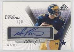 Drew Henson Football Cards 2004 SP Game Used Rookie Exclusives Autograph Prices