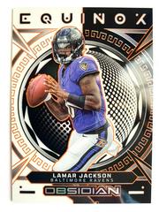 Lamar Jackson [Orange Electric Etch] #3 Football Cards 2023 Panini Obsidian Equinox Prices
