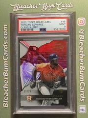 Yordan Alvarez [Class 3 Red] #45 Baseball Cards 2020 Topps Gold Label Prices