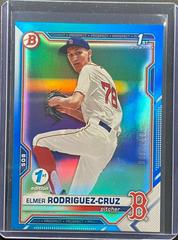 Elmer Rodriguez Cruz [Blue Foil] Baseball Cards 2021 Bowman Draft 1st Edition Prices