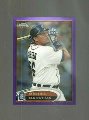 Miguel Cabrera [Purple Refractor] Baseball Cards 2012 Topps Chrome Prices