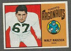 Walt Radzick Football Cards 1964 Topps CFL Prices