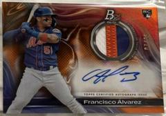 Francisco Alvarez [Orange] Baseball Cards 2023 Bowman Platinum Pieces Autograph Relics Prices