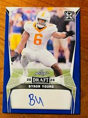 Byron Young [Blue] #BA-BY1 Football Cards 2023 Leaf Draft Autographs Prices