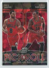 Zach LaVine, DeMar DeRozan [Red Ice] #16 Basketball Cards 2021 Panini Contenders Optic Pick n Roll Prices