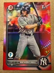 Anthony Hall [Red] #BD-97 Baseball Cards 2022 Bowman Draft 1st Edition Prices