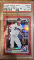 Thomas Saggese [Red Refractor] Baseball Cards 2020 Bowman Draft Chrome Prices