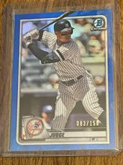 Aaron Judge [Blue Refractor] Baseball Cards 2020 Bowman Chrome Prices