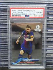 Lionel Messi [Right Leg Forward Refractor] Soccer Cards 2017 Topps Chrome UEFA Champions League Prices