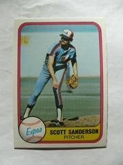Scott Sanderson #166 Baseball Cards 1981 Fleer Prices