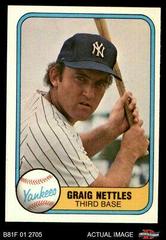 Graig Nettles [Graig on Back] #87 Baseball Cards 1981 Fleer Prices
