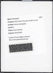 Kevin Garnett Basketball Cards 2021 Panini One and One Jersey Autographs Prices