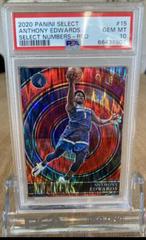 Anthony Edwards [Red] Basketball Cards 2020 Panini Select Numbers Prices