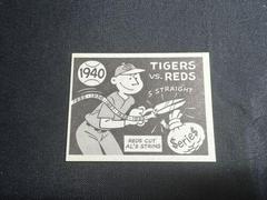 Tigers VS Reds [1940] #37 Baseball Cards 1967 Laughlin World Series Prices