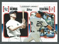 Lou Gehrig, Mark Teixeira Baseball Cards 2010 Topps Legendary Lineage Prices