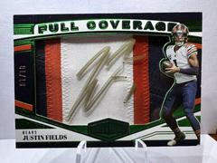 Justin Fields [Autograph Green] #FC-44 Football Cards 2023 Panini Plates and Patches Full Coverage Prices