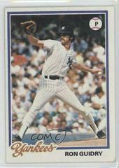 Ron Guidry #135 Baseball Cards 1978 Topps Prices